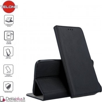 Telone smart magnet serijos atverčiamas dėklas - juodas (Y5P)